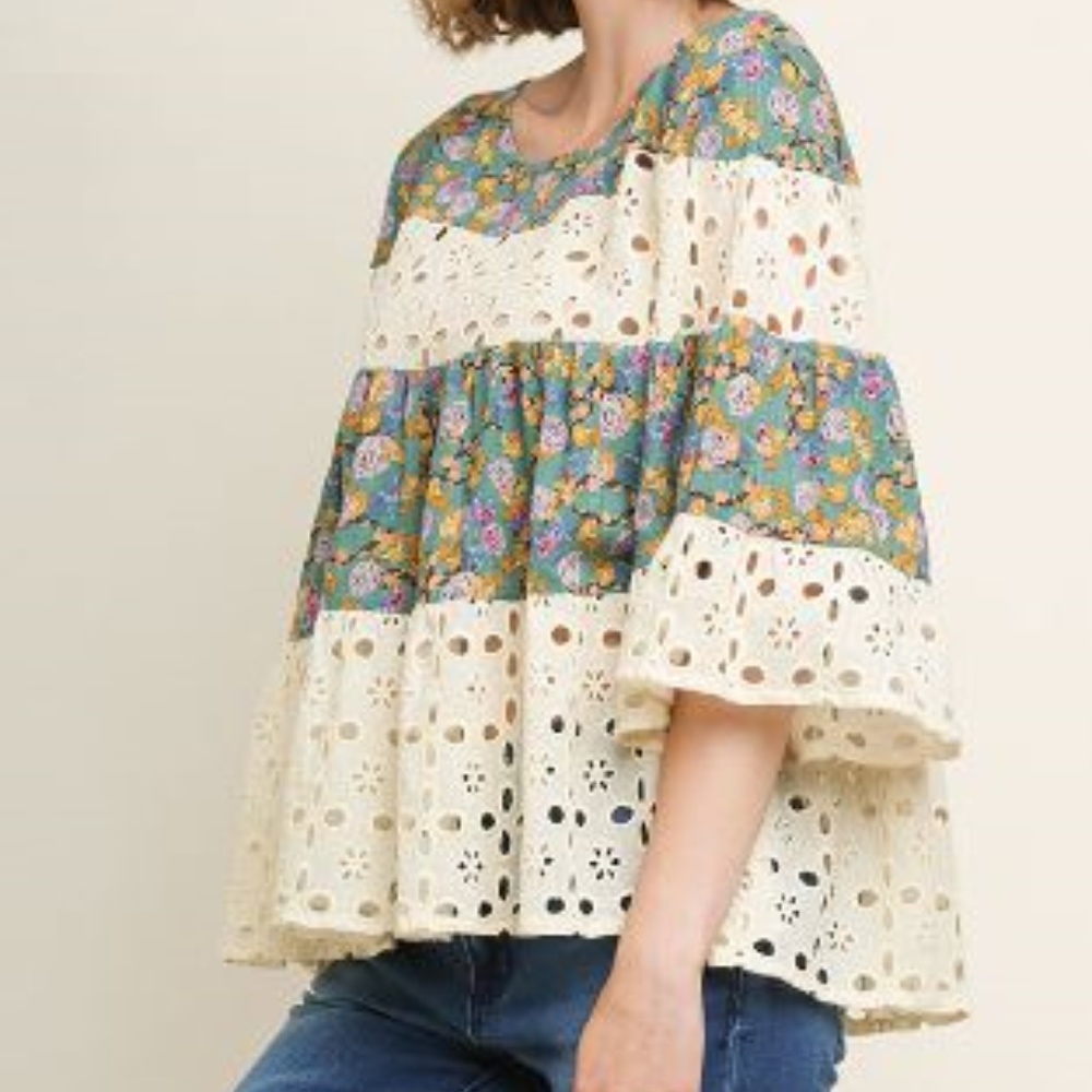 Boho Eyelet Blouse